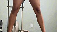 brave woman shows courage in the gym