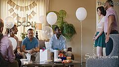 Bored in-laws gangbang after caught fucking anal big black cock