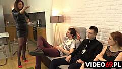 Polish bossy blonde dominates in hardcore anal sex scene
