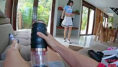 Teen 18+ engages in rough roleplay game with step sister squirting