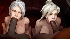 Overwatch Retro Compilation of Wild Hentai Action Scenes