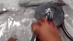 I remove my nylon stockings in the shower