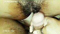 Honey says, 'I can't stop squirting on your big black cock'