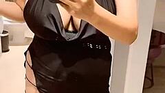 Pretty vietnamese girl masturbates and fucks hard