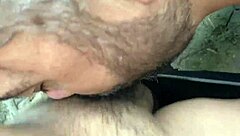 Outdoor gay oral pleasure session