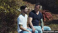 Gay hunk feels shocked hooking up with ex's step brother