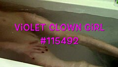 cute skinny blonde enjoys a relaxing christmas bath