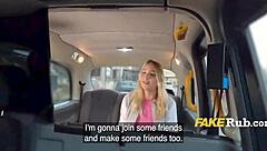 Big ass blonde teen 18+ rides hard in taxi