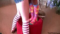 Tiny Brunette Trisha Uses Dildo On Lesbian Pussy