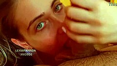 Cute Petite Green-Eyed Stepsister Performs Incredible Deepthroat Blowjob On Horny Cock.