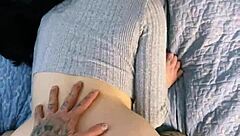 Teen with natural tits gives a persistent blowjob