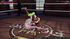 Dela vs bree in naked fighter 3d wrestling match