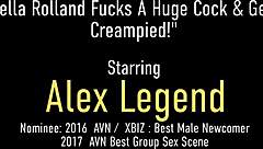 Bella rolland gives sloppy blowjob to alex!