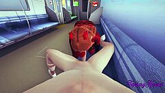 Evangelion hentai 3d - shinji handjob blowjob and fucks asuka in a train - anime manga japanese porn