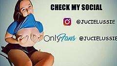 Blonde BBW Teen Strips And Sucks Big Dildo