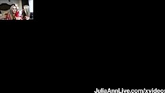 Cougar Julia Ann licks hairy pussy