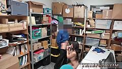 Brunette Teen Glasses Uniform Felony Theft