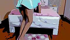 Submissive stepdaughter says, 'father-in-law takes advantage in doggystyle every day in hentai'