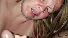 Pregnant milf gives me full blowjob and swallows