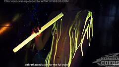 hey, check out this glowstick experiment with arena fox behind the scenes