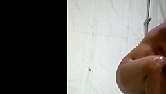 sexy girlfriend's fine ass body dripping wet under shower