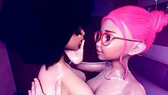 I love this rough fuck in Sex Room 2 with strap-on and dildos.