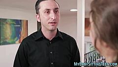 Teen Babysitter Riding Hard in Wild High-Definition Action, Wanna See More?