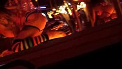 Is Frankie stripping in hot stockings? Watch her tease with heels and ripped clothes in retro style.