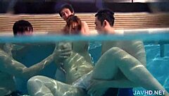 young asian amateur girl experiences intense gangbang threesome