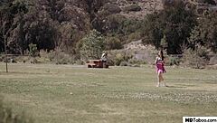 Busty Ex-Cheerleader Jane Wilde Stalks New Captain Gabbie Carter for Lesbian Seduction