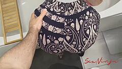 Stupid step mom gets stuck, so i take advantage of her curvy body