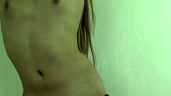 Small Tits Ladyboy Jerks Off Solo