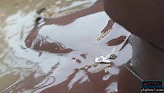 i am ana foxxx, tall black milf stripping in bath