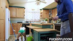 Penny Barber, the maid, gets bent over for intense doggystyle fucking in the bedroom