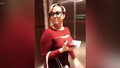 Young wife rides big dick after club, moans loudly