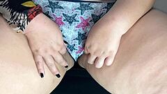 A Colombian woman flaunts her large member in a homemade video