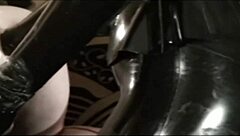 Latex Fisting With Huge Toys