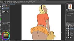 gravity rush kat flashing in this speedpaint video