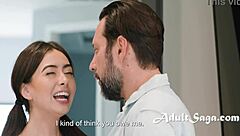 Slumber party cutie caught bestie's stepdad fapping