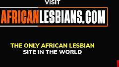 Horny black lesbian babes lick wet pussies