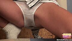 come out in the field and i will show you my panties... oops!