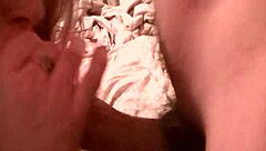 Amateur cam girl goes down on knees to suck