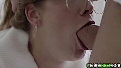 Alexis Crystal Sucks Huge Meat While Rubbing Clit