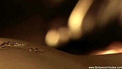 Loving romantic ritual with indian brunette in erotic dance