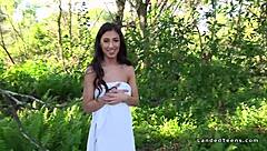 Teen hitchhiker gets stranded and fucked by a stranger in the woods