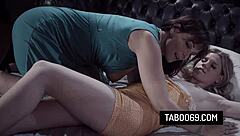 Horny girlfriend Nikki Sweet creates a taboo sex tape with her boyfriend and stepmom Syren De Mer