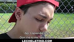 Young Latina virgin experiences rough anal sex and facial
