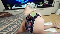 I deepthroat big cock in lingerie and cum hard