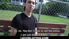 Young Latina virgin experiences rough anal sex and facial