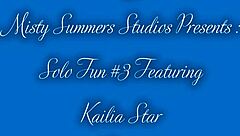 Latina Kailia Star uses toys on shaved pussy.